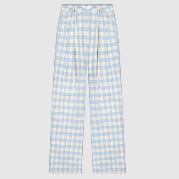 B.Sure Dopamine Contrast Plaid Casual Pants - Picture 1 of 4